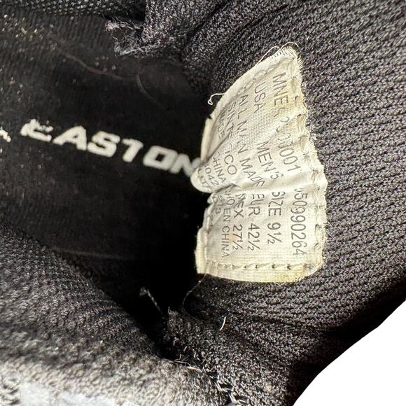 Easton Elite Mid-Top Baseball Cleats, Size 9.5, Black & White Athletic Shoes - Picture 9 of 9